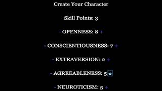 Big Five quotOCEANquot Character Creation [upl. by Atiugram]