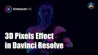 Cool 3D Pixels Effect for Davinci Resolve Сyberpunk 2077 Braindance effect [upl. by Oelc]