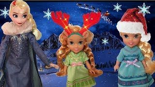 Anna and Elsa Toddlers Christmas Party amp New Years Eve Countdown Ball with Friends Barbie MLP LOL [upl. by Winchell]