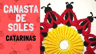 BORDADO FANTASÍA CANASTA DE SOLES  🐞 CATARINAS 🐞  Un Mundo Maravillisa [upl. by Josias]