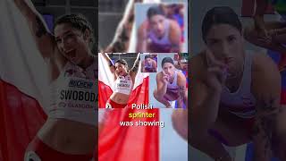 Polish Sprinter Ewa Swoboda Confuses Fans with PreRace Gesture at Paris Olympics paris2024 polish [upl. by Ecnadnak874]