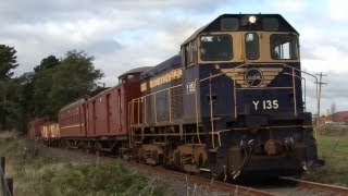 EMD on a Mixed Train at the South Gippsland Railway Australian Trains [upl. by Bolte]