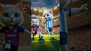 Kitten is a talented footballer but he got badly injured 🙀catlovers kittten cat aicat cutecat [upl. by Buroker]