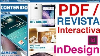 InDesign Crear PDF  Revista Interactiva Botones Hipervinculos etc [upl. by Cinelli]