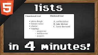 Learn HTML lists in 4 minutes 📋 [upl. by Enyalb241]