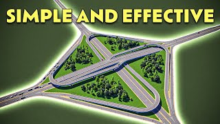 Build THIS in EVERY City  Cities Skylines  No Commentary  citiesskylines interchange windmill [upl. by Guevara]