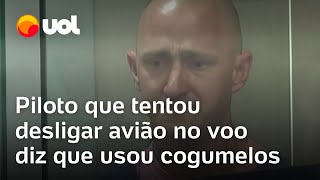 Piloto diz que usou cogumelos mágicos antes de tentar desligar avião no meio do voo nos EUA [upl. by Asilla919]