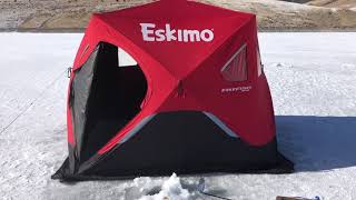 Eskimo FatFish 949 Ice Fishing Tent Review [upl. by Kristo805]