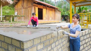 Building Bricks Embankment And Pour Solid Concrete Foundation  My Bushcraft  Nhất [upl. by Brower]