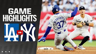 Dodgers vs Yankees Game Highlights 6724  MLB Highlights [upl. by Neelya]