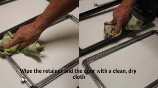 Replace wood heater door glass tape seal gasket [upl. by Asatan532]