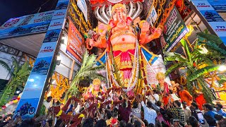 Khairatabad Ganesh 2023  1 lakh Rudrakshaa Mala Form Kasi  Khairatabad Ganesh Videos 2023 [upl. by Eimak]