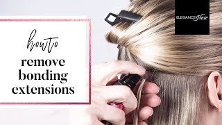 Haarverlängerung mit Bonding Extensions entfernen  EleganceHair [upl. by Arevle655]