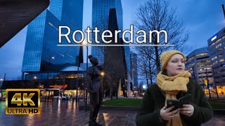 Professional Walking Tour of Rotterdam Netherlands 2024  4K60fps [upl. by Cross]