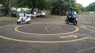 Pune RTO Two Wheeler Driving Test vishratwadi How to give driving test June 2021 Eight Shape [upl. by Suckow]