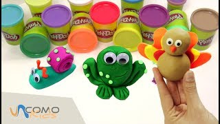 12 ANIMALES con Play Doh  Plastilina 🐷 PASO A PASO FÁCIL [upl. by Lirva160]