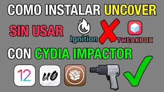 Como instalar Unc0ver sin Tweakbox ni Ignition  con Cydia Impactor [upl. by Roosnam255]