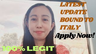 JOB HIRING IN ITALY  LIMITED SLOTS REMAINING  APPLY ASAP  MADEL DELOS REYES [upl. by Till553]