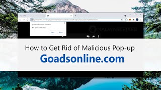 Remove Goadsonlinecom Popup Ads [upl. by Schuh]