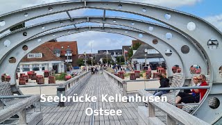 Seebrücke Kellenhusen Auf 305 Metern Länge spannt sich die Brücke über den Strand und das Wasser [upl. by Ahsirkal983]