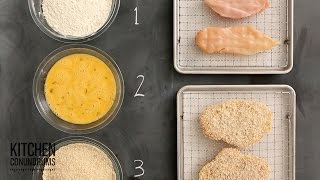 The Standard Breading Process in 3 Easy Steps  Kitchen Conundrums with Thomas Joseph [upl. by Ardnuasal]