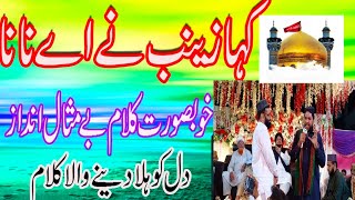 Kaha Zainab Nay Ay Nana  New Manqabat  New Kalam islamicvideo [upl. by Anuat188]