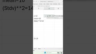 Statistics 1NORMDIST eXcel [upl. by Hoye]