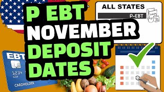 P EBT 2022  PEBT NOVEMBER DEPOSIT DATES 👍 NEW STATES SNAP BENEFITS [upl. by Sugihara886]