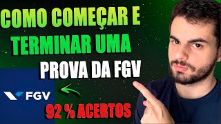 COMO FAZER A MELHOR PROVA DA FGV 7 PASSOS NA PRÁTICA [upl. by Kerad]