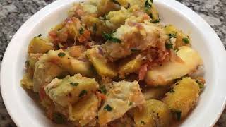 How to make a delicious Boil and Fry provision Guyanese Style Fasting day 8 [upl. by Tnarb]