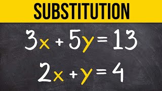 Learn to solve a system of equations using substitution [upl. by Rehpotsirhcnhoj616]