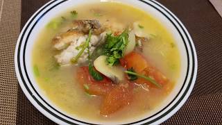 Simple but very flavorful fish head soup [upl. by Sifan]