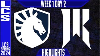 TL vs SR Highlights  LCS Spring 2024 Week 1 Day 2  Team Liquid vs Shopify Rebellion [upl. by Chalmers]