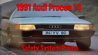 Audi Procon Ten Safety System  Audi 100 Promotional Video [upl. by Ecnarepmet]