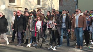 SaintLaurentdelaSalanque  une marche blanche en hommage aux victimes et aux secouristes [upl. by Eniarral]