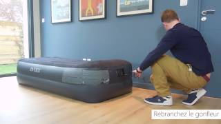 Le matelas gonflable électrique 1 place Intex Rest Bed FiberTech [upl. by Atena197]