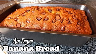 Banana Bread Recipe  Air Fryer Chocolate Chip Banana Bread [upl. by Ishmael71]