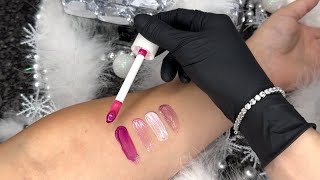 ASMR Winter Gloss Swatching  Amorevolous Aesthetics  Satisfying Visuals [upl. by Jodie976]