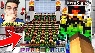 BOSS STEVE SHOWED US HIS SECRET STEVE ARMY IN MINECRAFT [upl. by Akihc]