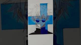 Drawing Gojo Satoru 💙 Stained Art 🎨  from Jujutsu Kaisen art gojosatoru jujutsukaisen [upl. by Eemiaj]