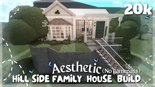 20K BLOXBURG AESTHETIC HILLSIDE FAMILY HOUSEBUILD 2STORY NO GAMEPASS [upl. by Mayfield]