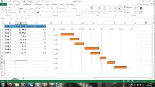 Gantt Chart Excel Tutorial  How to make a Basic Gantt Chart in Microsoft Excel [upl. by Drescher]