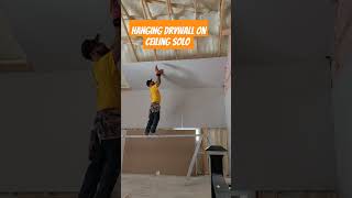 Drywall installation drywaller diydrywall diy drywalling construction walling construction [upl. by Nomrah]