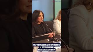 PREVENZIONE E LISTE DATTESA IN SANITA  La testimonianza di MARIA GRAZIA CUCINOTTA [upl. by Orly]