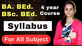 BA BEd  BSc BEd Syllabus Download For All Subject  For All University [upl. by Zaria872]