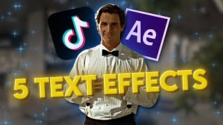 5 Text Effects You NEED I After Effects Tutorial [upl. by Ahouh]