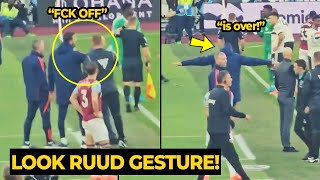 Van Nistelrooy FURIOUS reaction at referee after VAR cost United loss against West Ham [upl. by Ayekim]