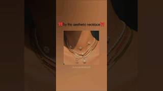 Try this aesthetic necklace 🎀  jwellery diy viralvideo trending youtubeshorts explore like [upl. by Anilyx]