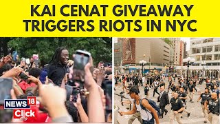 Chaos In New York  Mayhem In Manhattan As Kai Cenat Announced ‘Huge Giveaway’  US News  News18 [upl. by Nnylahs]