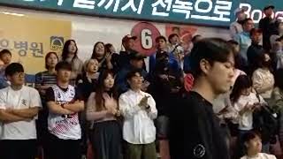 RHENZ abando Pinoy fans from KBL live Anyang JKJ red boosters vs Joshua Torralba Goyang Skygunners [upl. by Parnas]